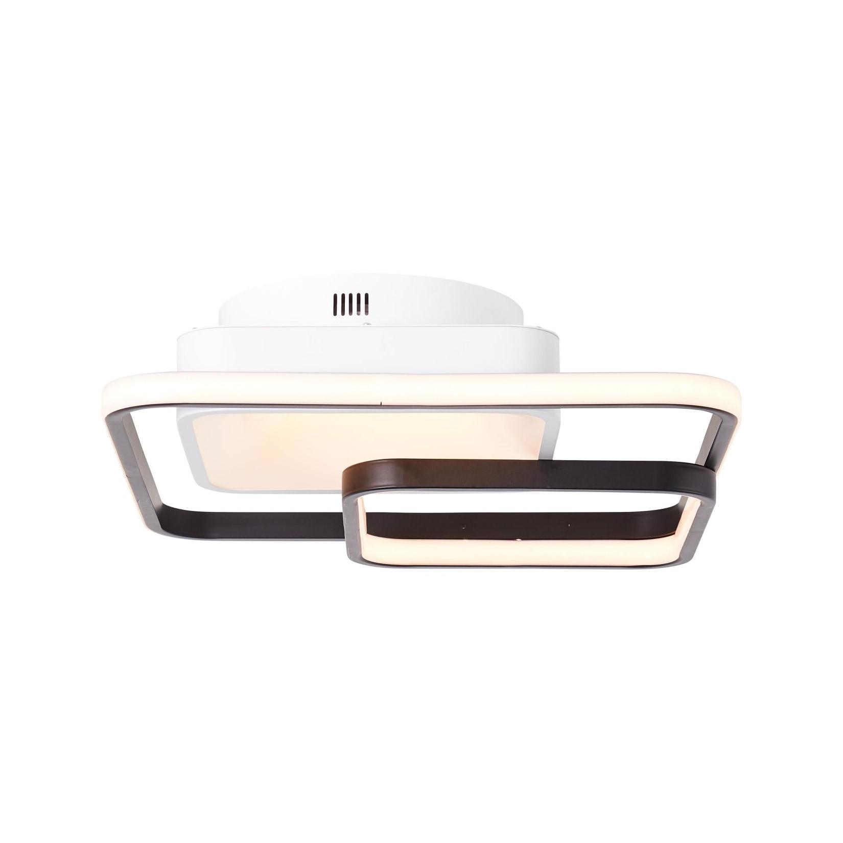 BRILLIANT Lampe, Cava LED Deckenleuchte 40x40cm CCT weiß/schwarz, 1x LED integriert, 42W LED integriert, (5000lm, 3000-6700K), mit Fernbedienung dimmbar
