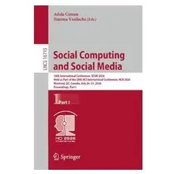 Social Computing and Social Media, Fachbücher von Adela Coman, Simona Vasilache