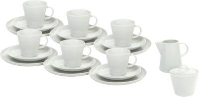 Kaffeegeschirr Solea, weiß, Porzellan, 20-teilig