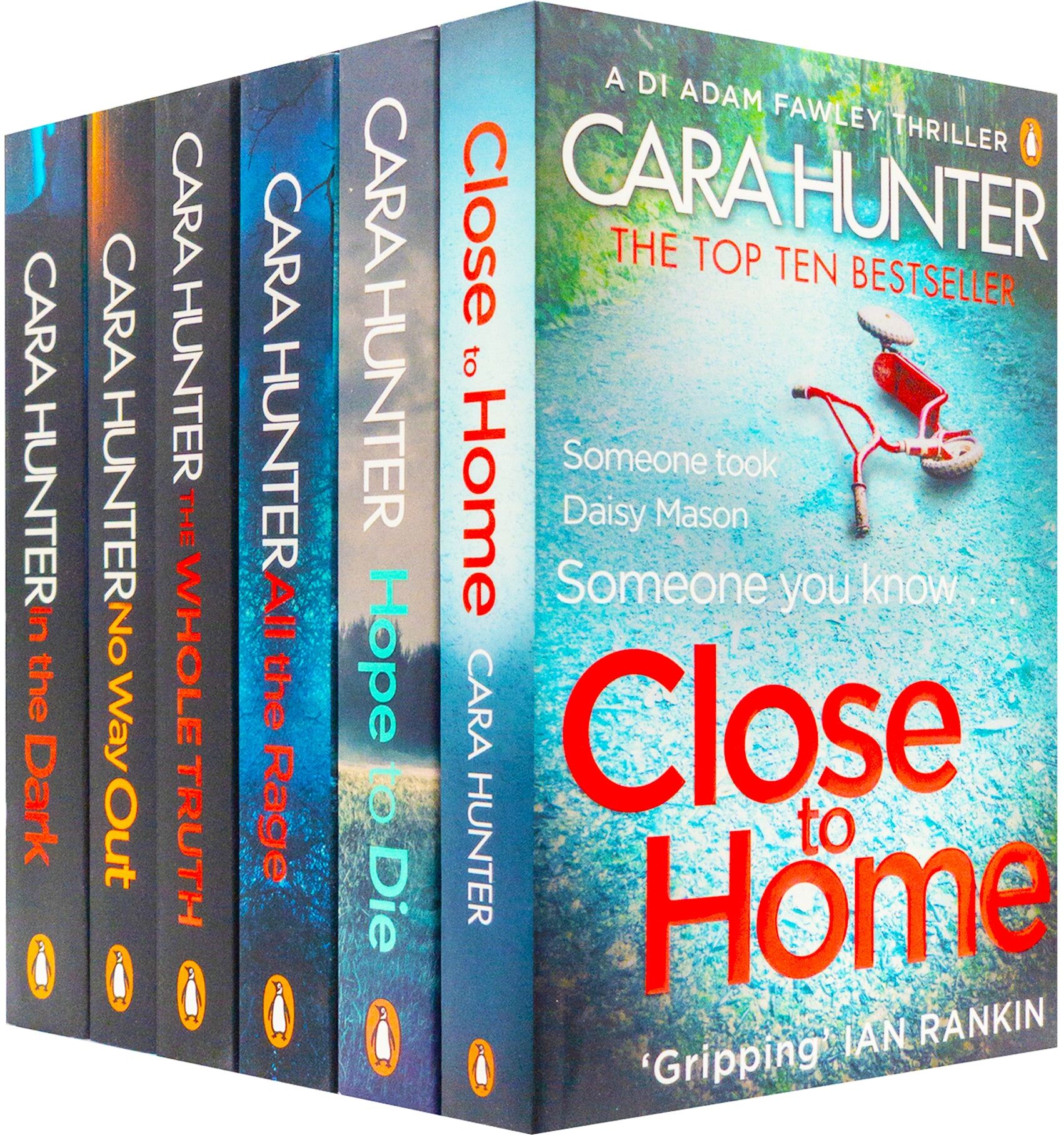 Penguin Cara Hunter Di Fawley Series 6 Books Collection Set (All The Rage, In The Dark, Close To Home, No Way Out, The Whole Truth, Hope to Die)