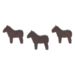 Halmakegel.com Pferd - 28x25x8mm - dunkelbraun 259162