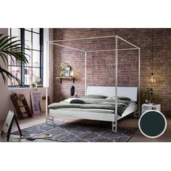 Hasena »Cileno« Himmelbett 140x200 cm / Beton Nachbildung / Kul smoke / Anthracit