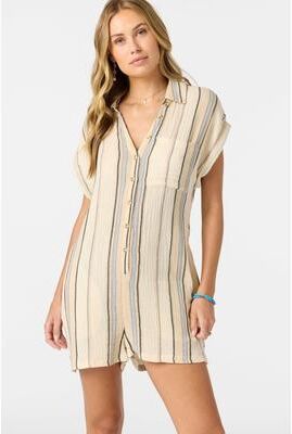 O'Neill s Kamilla Stripe Romper in Tapioca, Size XS