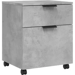 Décoshop26 - Mobiler Büroschrank mit Schubladen auf Rollen Betongrau 45 x 38 x 54 cm Grau DEC024564 DEC024564