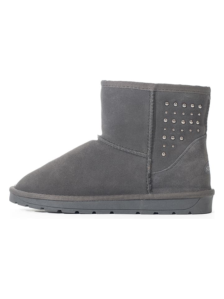 NICEBAY Leder-Winterboots "Suki" in Grau - 36
