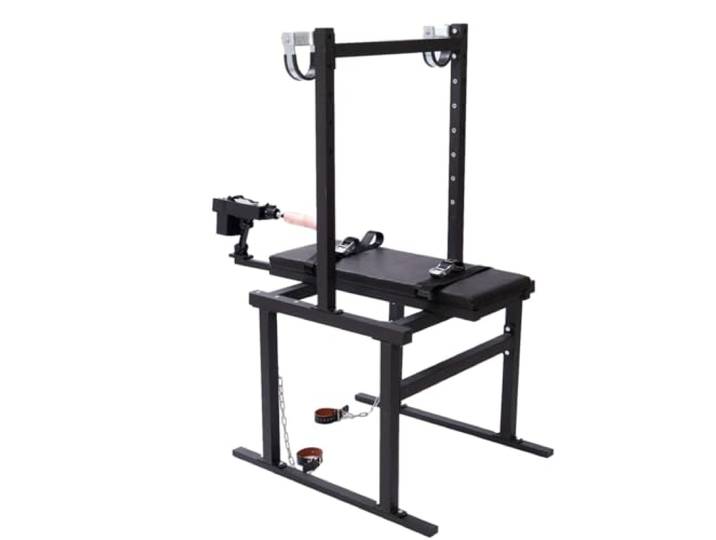BUKYYY 2 In 1 Neues Sex Stuhl+Sex Maschine SM Bondage Massagestuhl Sex Möbel Mit Handschellen Fußfesseln BDSM Fesseln Folter Sex Chair Sklaven Fetisch Sex Spielzeug Für Männer Frauen Paare