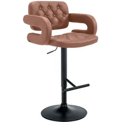 CLP Barhocker Dublin schwarz   Farbe: cognac, Gestell Farbe: schwarz