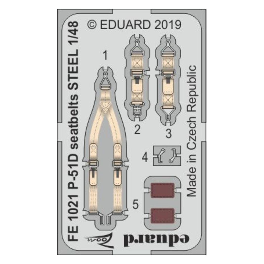 Eduard P-51D seatbelts STEEL for (FE1021)