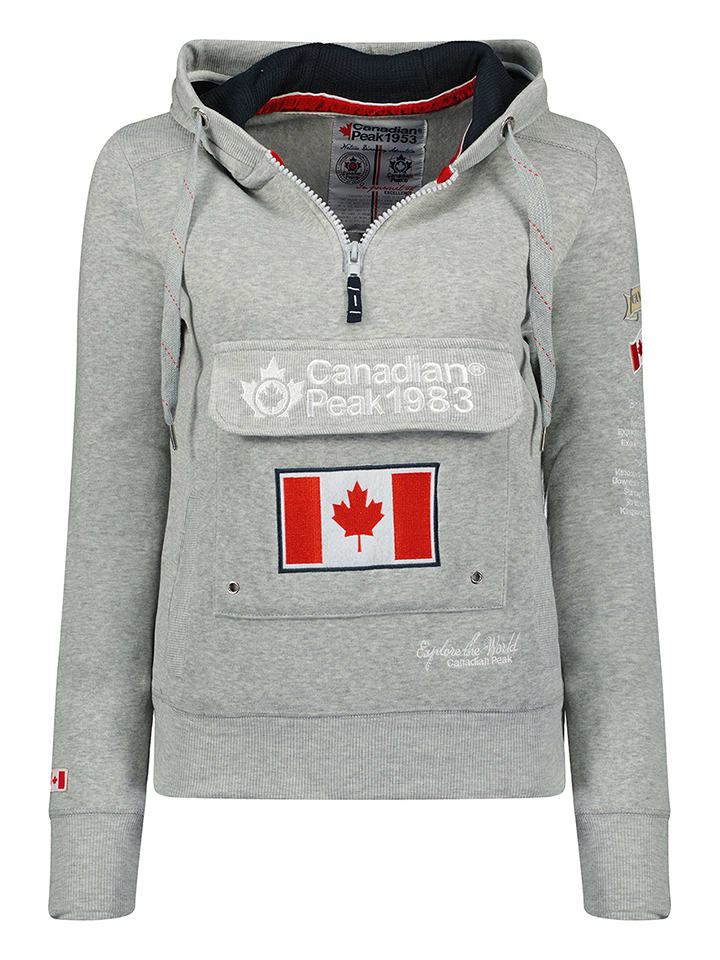 Canadian Peak Hoodie "Gyrelle" in Grau - S