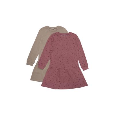 Jerseykleid MINYMO "Jerseykleid MISweat", Mädchen, Gr. 116, N-Gr, rot (apple butter), Obermaterial: 60% Baumwolle CO. 40% Polyester PES., Kleider Jerseykleid