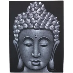 Buddah Painting - Grey Sand Finish