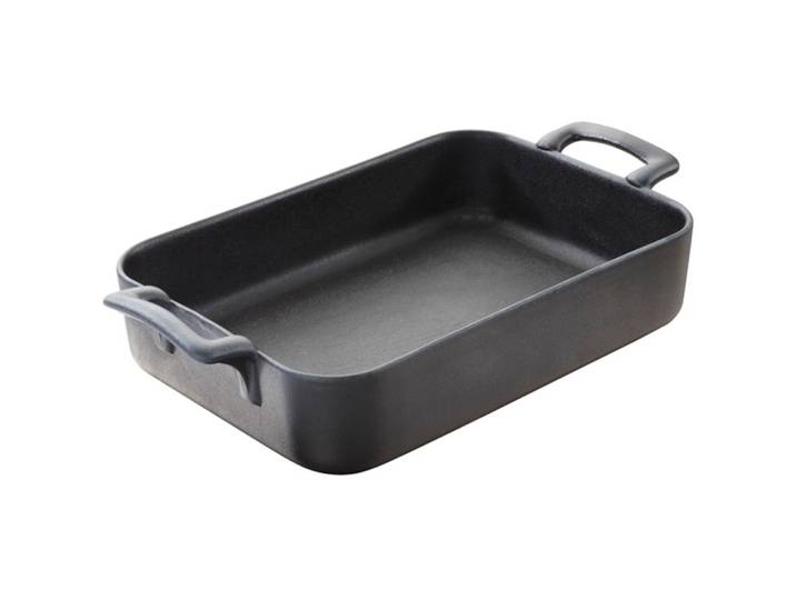 Auflaufform Revol schwarz matt Porzellan Rechteckig B 25 T 34 cm - Auflaufform