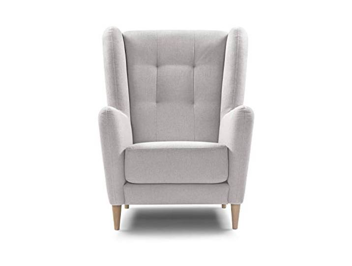 Traumnacht Karl Ohrensessel Relaxsessel mit Holzfüßen Hellbraun bequemer Polstersessel modernes Design deutscher Qualitätsstandard