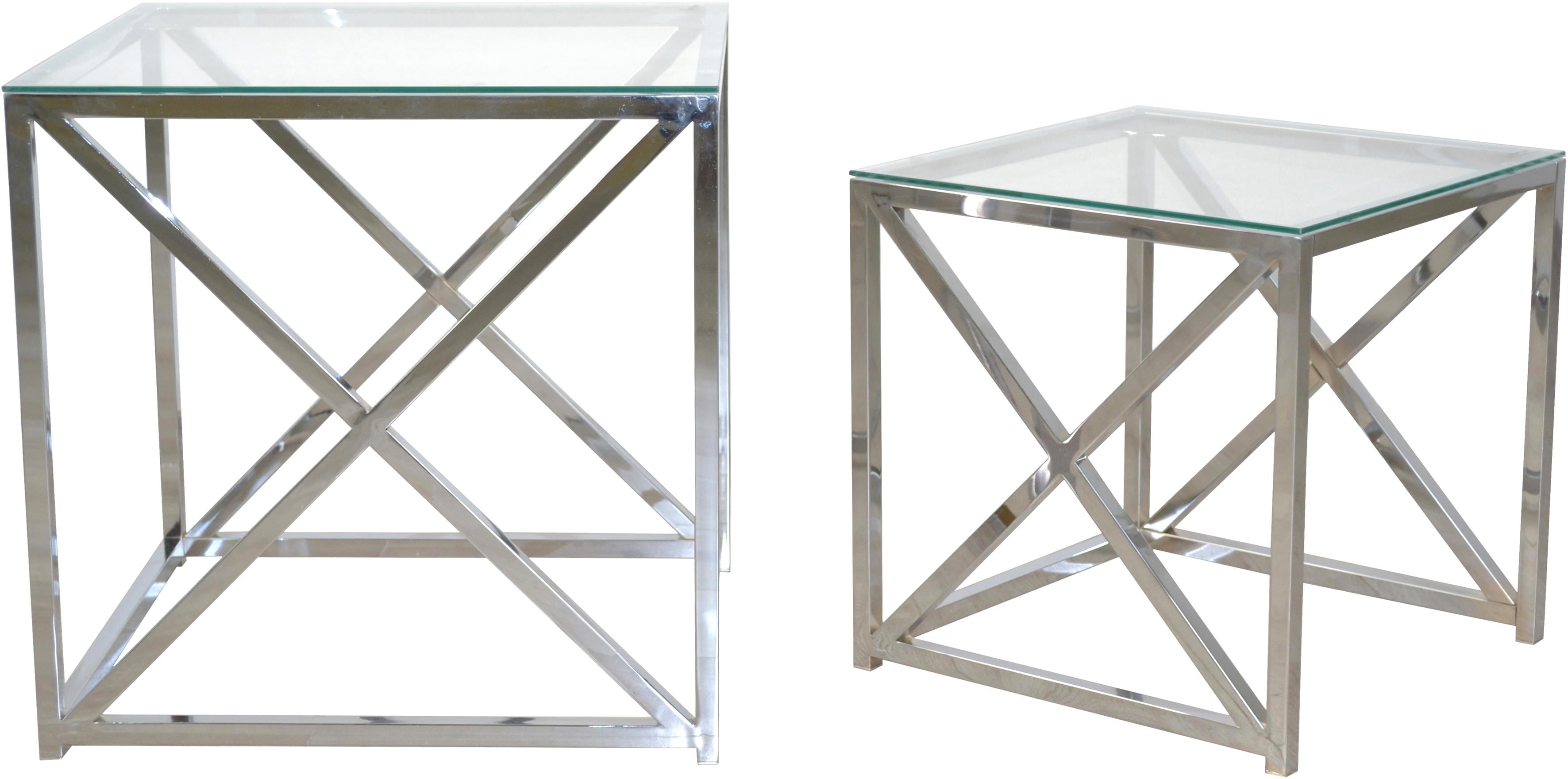 Beistelltisch HOME AFFAIRE, silber (silberfarben), B:41cm H:40,5cm T:41cm, Tische, Beistelltisch