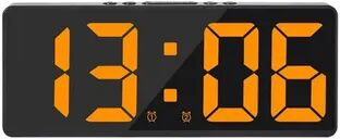 Daily Discovery Luminous LED Digital Clock With Large Display, Night Light, Temperature Calendar And Alarm orange