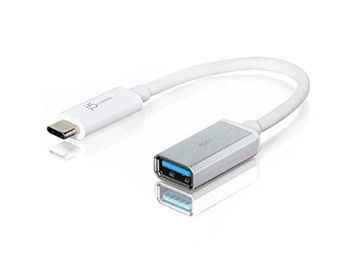 J5 Create USB C – USB A 0,1 m 0,1 m USB C USB A wit – USB-kabel (0,1 m, 3,1 (3,1 Gen 2), C, USB A, mannelijke connector/vrouwelijke connector, wit)