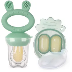 Freeze-N-Feed Fruchtsauger und Eiswürfelform Mini Set - Erbsengrün