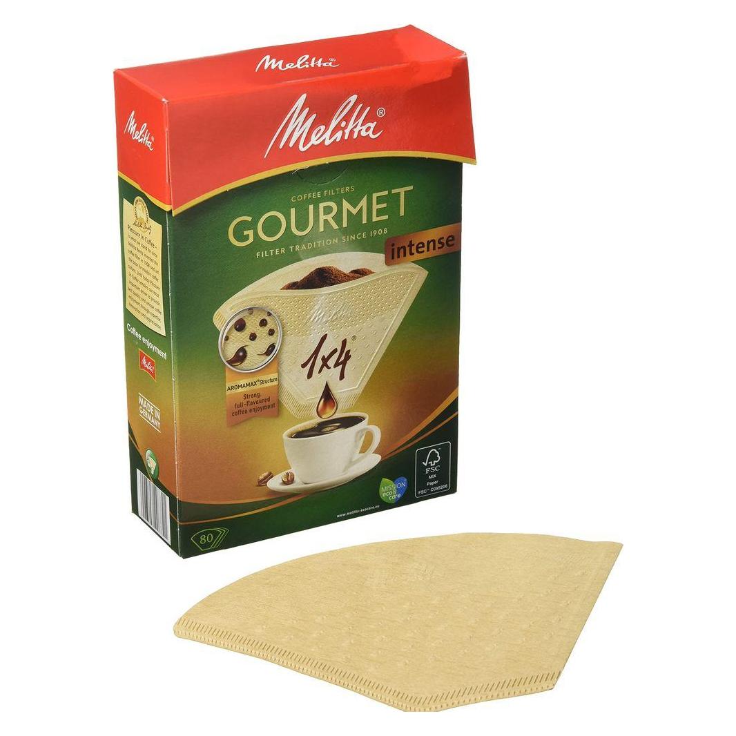 Melitta Kaffefilter Gourmet Intense 1x4 hvid 80 stk (98056)