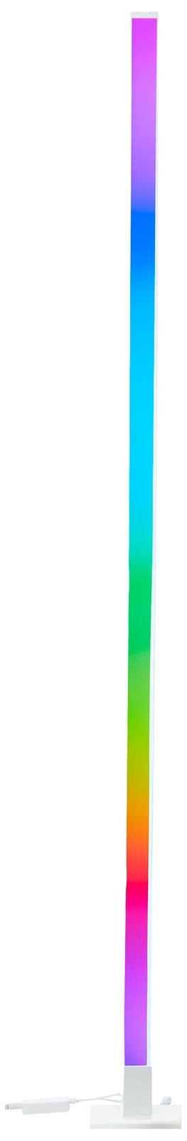 Brilliant RGB LED vloerlamp wit met afstandsbediening en dimfunctie, Hoogte: 150 cm