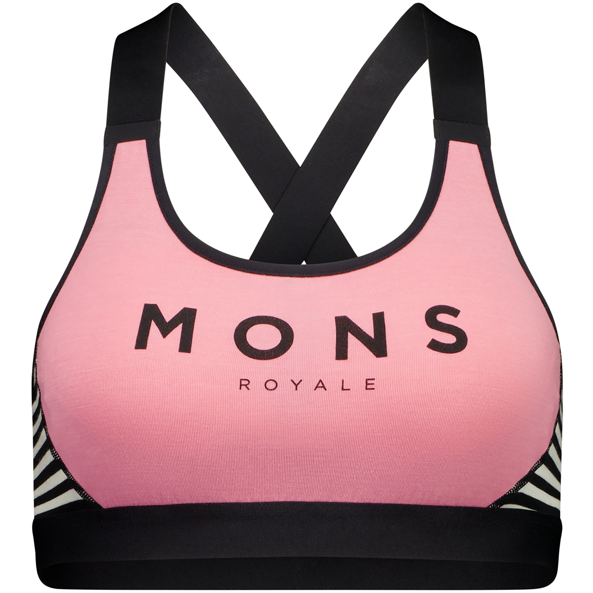 Mons Royale Stella X-Back Sport BH Damen Sport-BHs rosa Größe S Elastisch Merinowolle