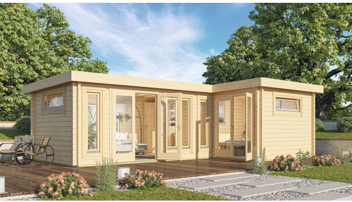 Gartenhaus Outdoor Life Varberg inkl. Fußboden 850 x 550 cm natur