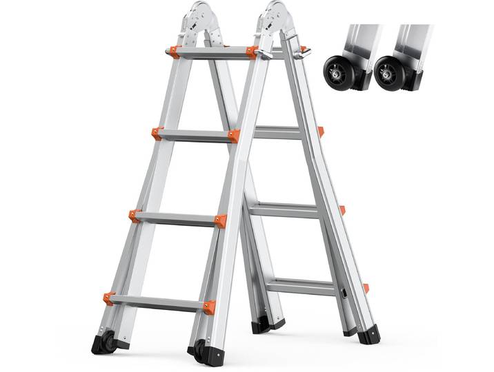 VEVOR Telescopische Ladder A-Frame 15 FT Verlenging Multifunctioneel voor Huiswerk