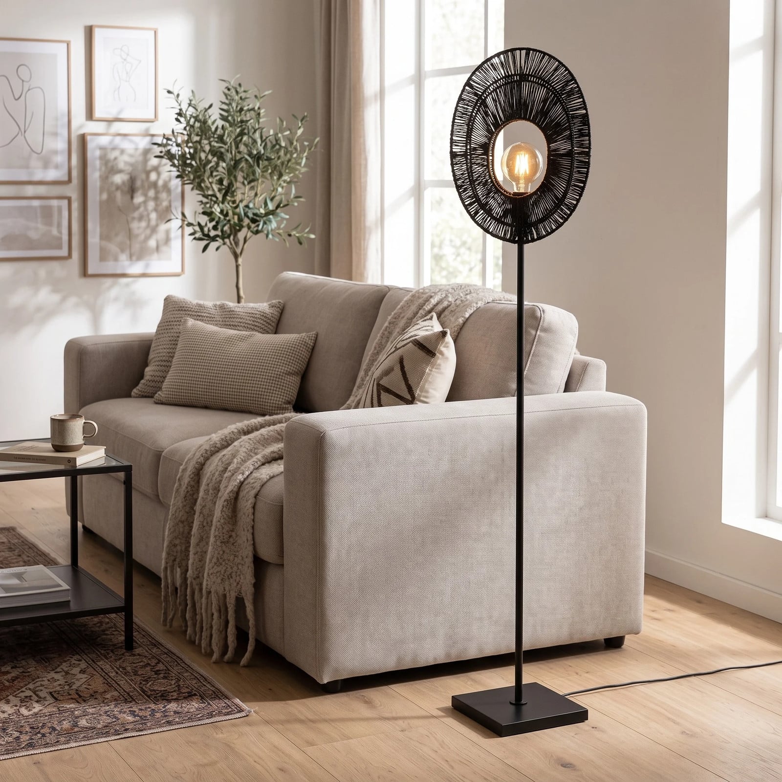 By Boo Vloerlamp Ovo - Zwart - Modern Metalen Design