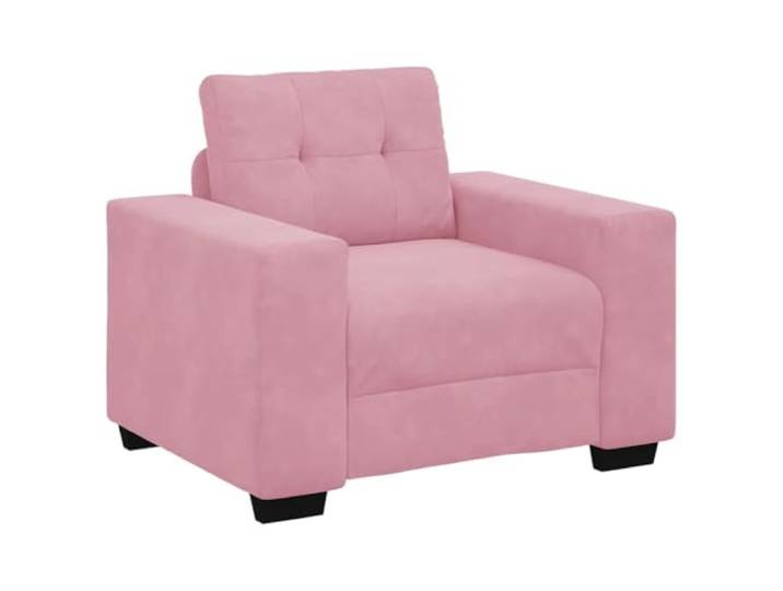 KUTYWEXFM Sofasessel Rosa 100x78x80 cm Samt Relaxsessel Polstersessel Bequemer Einzelsessel aus Rosa Samt mit dicker Polsterung und stabilen Metallbeinen für Wohnzimmer und Schlafzimmer.