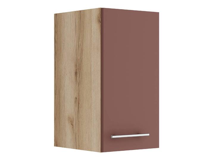 Armoire suspendue 30cm Rouge/Rouge rouille/Imitation chêne sauvage