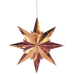 Star Trading, Weihnachtsbeleuchtung, LED-Stern Mini 25 cm, Metall, Kupfer