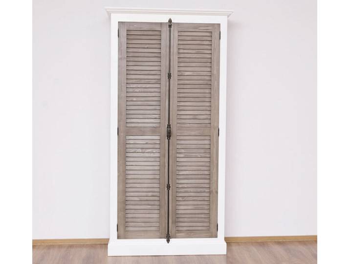 Kleiderschrank weiß im Landhausstil Massivholz
