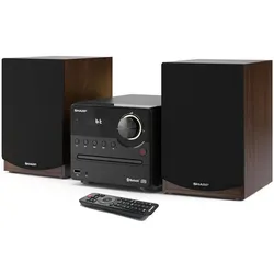Sharp XL-B512 (Bluetooth, CD Player, 2x 22 W), Stereoanlage, Braun