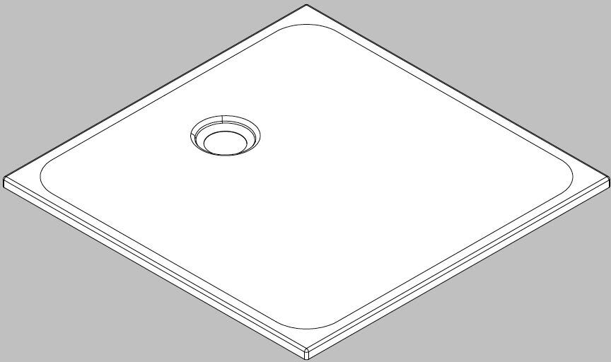Breuer Noa Modern Line Quadratduschwanne QW, 90 x 90 cm