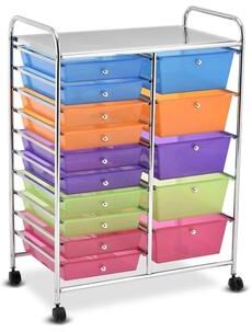 Dovelina 15-Drawer Utility Rolling Cart with Drawers Multi-Use Storage