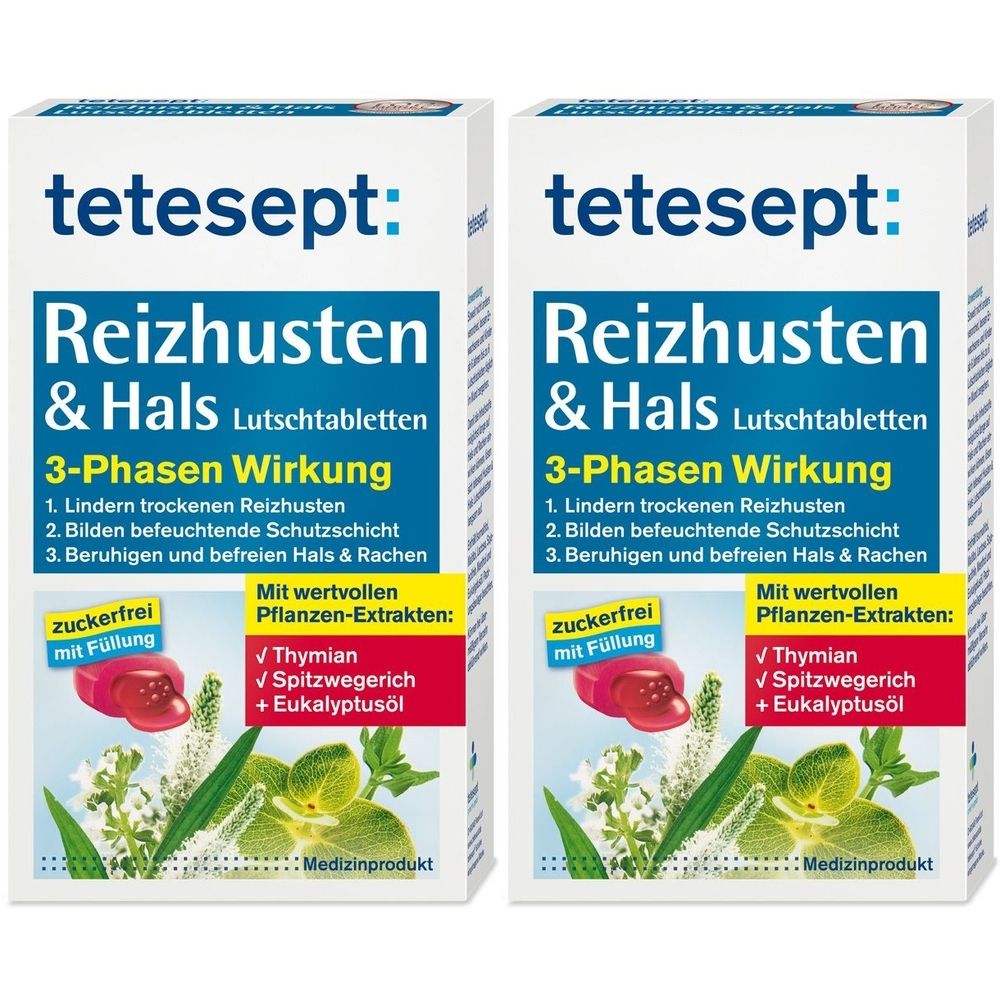 Tetesept Reizhusten & Hals Lutschtabletten 2x 2x20 St