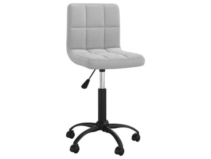 Fisinber Esszimmerstuhl Drehbar Hellgrau Samt Gepolstert mit Rollen Stufenlos höhenverstellbar mit Gasfeder, flexibel einsetzbar im Essbereich oder Arbeitszimmer für ergonomisches Sitzen.