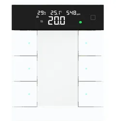 Busch-Jaeger SBRC/U6.0.11-84 Busch-Tenton® Bedienelement 6-fach mit Display, CO2 und RTR 2CKA006330A0239 SBRCU601184