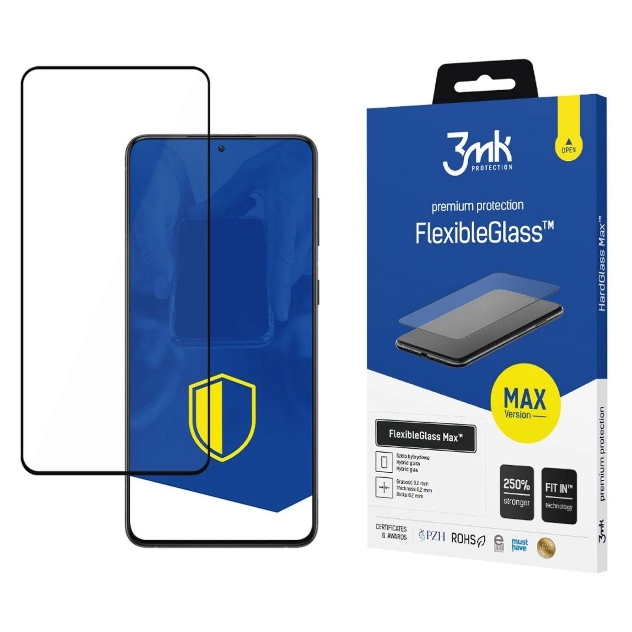 3MK hybrid glass Flexible 2.5D Max for Samsung Galaxy S21 Plus black frame (Samsung Galaxy S21) (GSM106371)