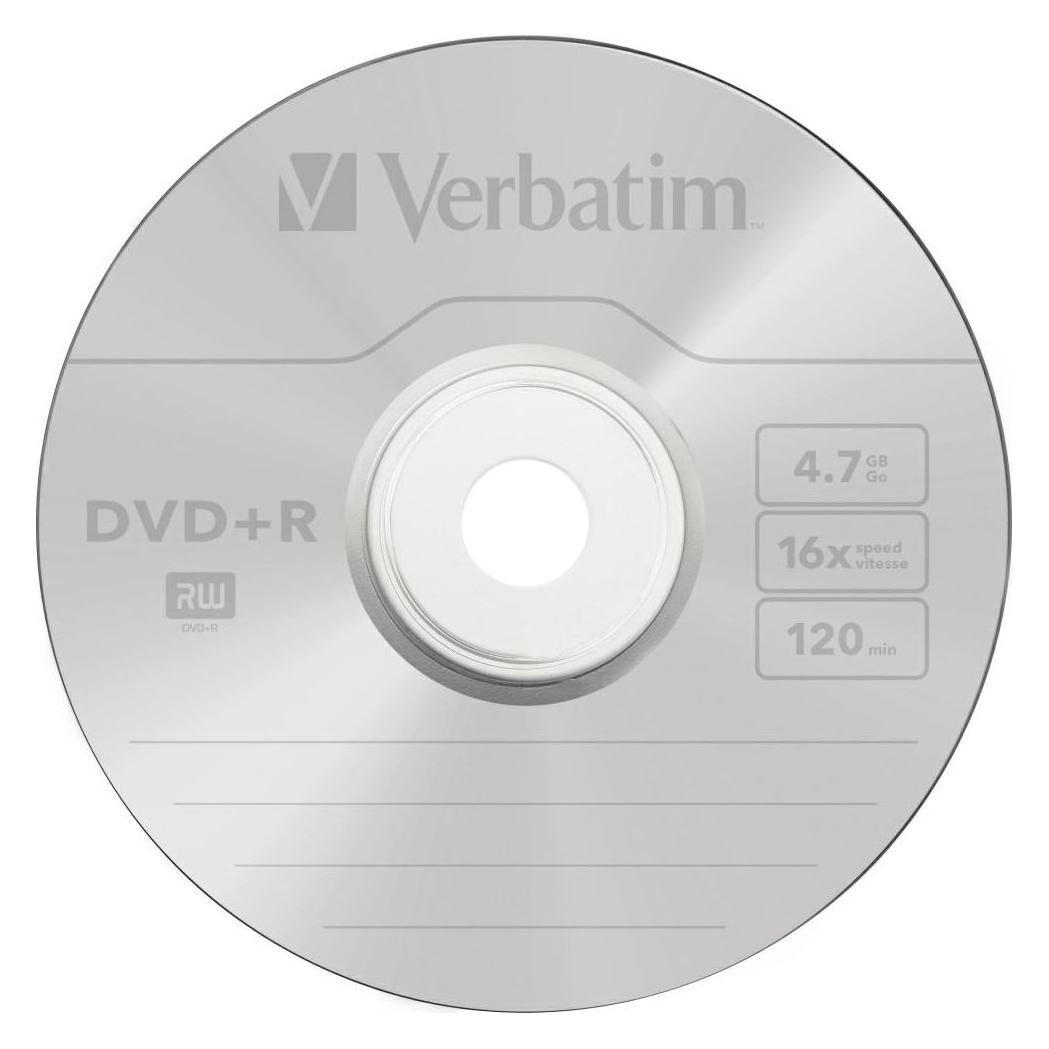 Verbatim DVD+R, 4.7GB, 16x Spindel (25x) (43500)