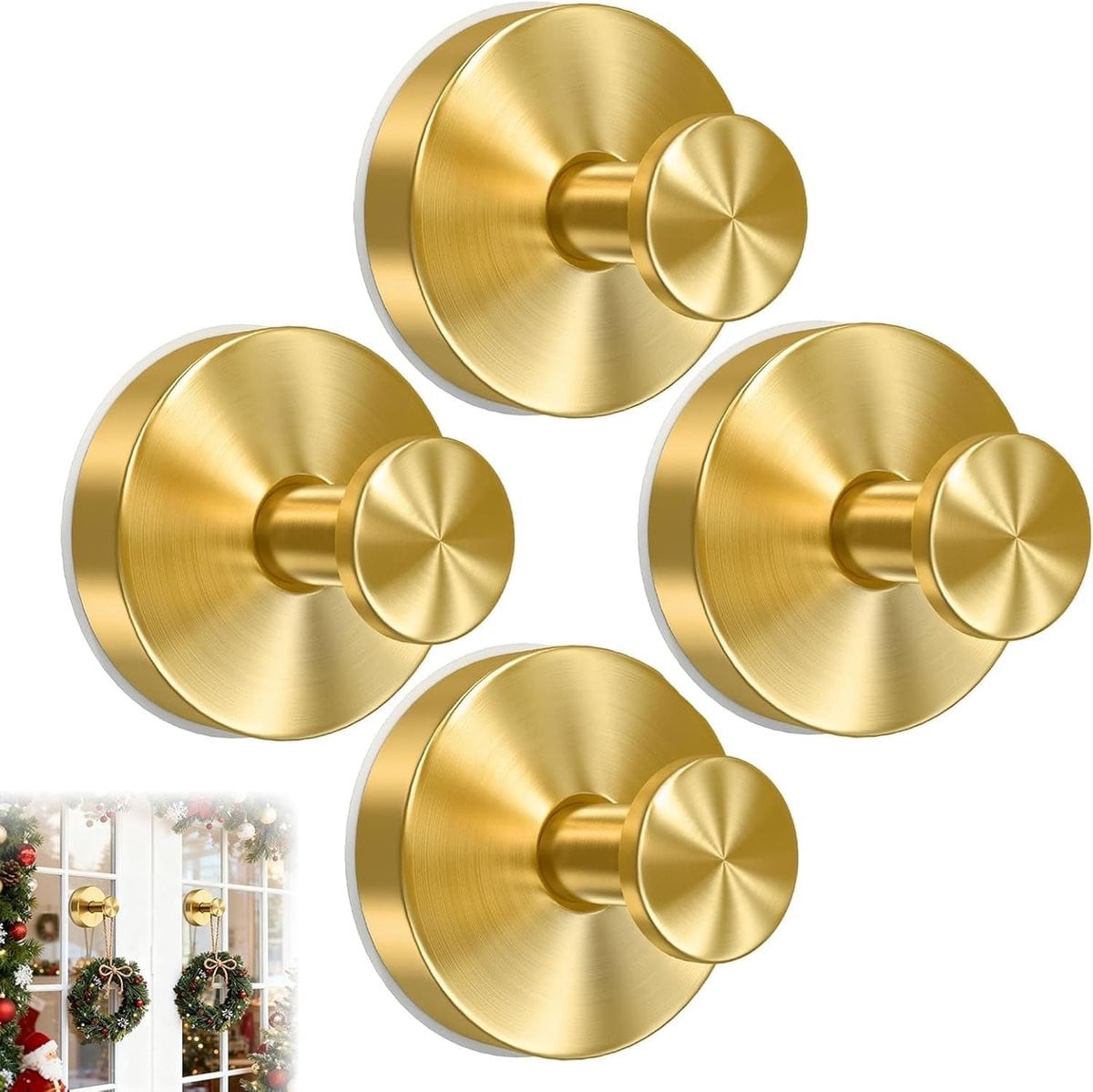 Dailygoods Zuignaphaken 4 stuks - Verwijderbare wandhaak en handdoekhaak van roestvrij staal voor keuken en badkamer