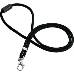 DURABLE 824101 - Lanyard, rPET, mit Karabiner, schwarz, 10 Stück