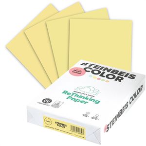 Steinbeis Kopierpapier Color, A4, Recycling, 80g/qm, hellgelb, 500 Blatt