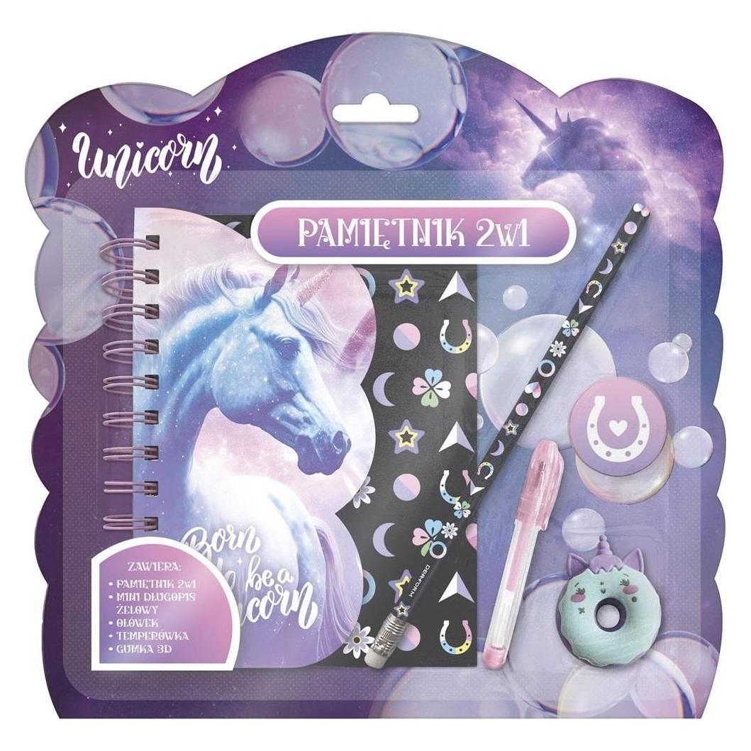Derform 2in1-Tagebuch mit Vorhängeschloss + Einhorn-Zubehör 15 (45993145)