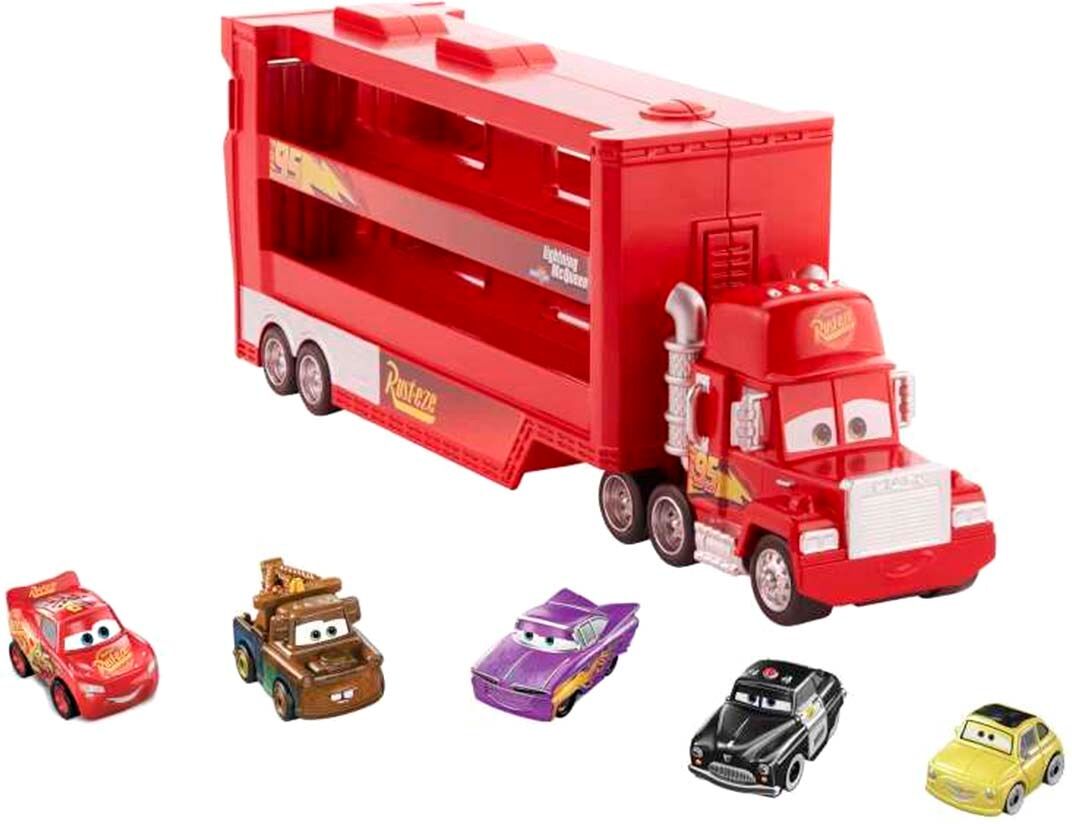 Mattel Bundle Camión + 5 coches de juguete Mini Mack Cars .