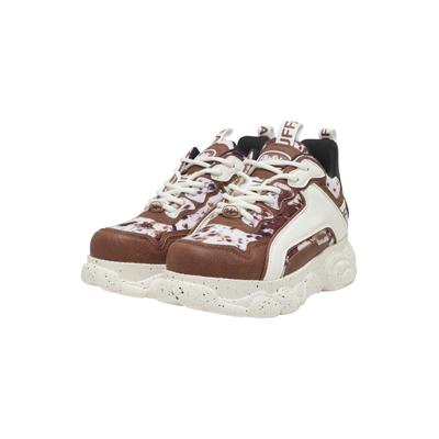 Sneaker BUFFALO "Buffalo CLD CHAI", Damen, Gr. 37, braun (braun, cream, rot animal), Polyurethan, Schuhe Sneaker