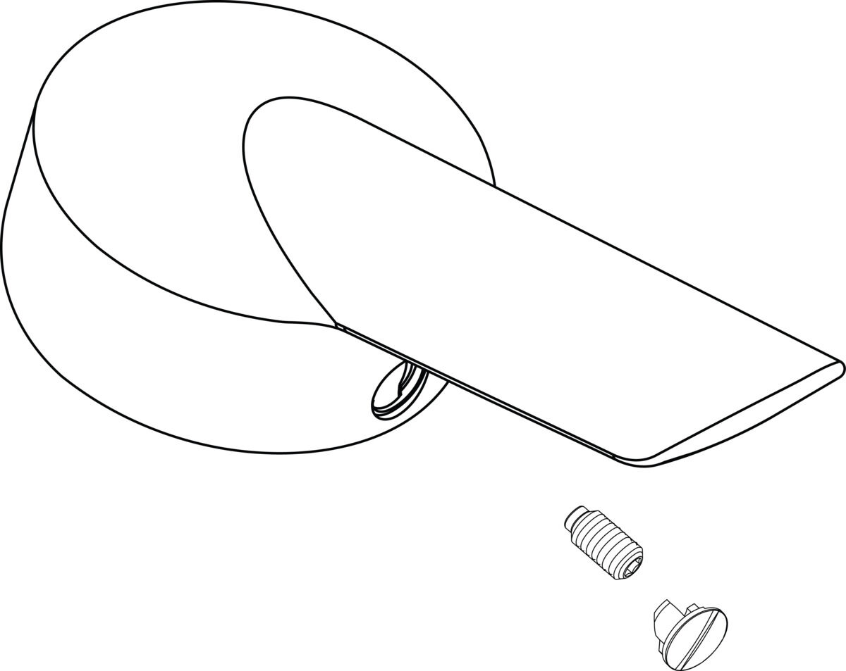 Ideal Standard CERAPLUS, logo / ISI, chromé B960685AA