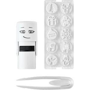 Colop Motivstempel Little Nio, Ø 1,7 cm, 12-teilig, Weihnachten, mit Stempelkissen