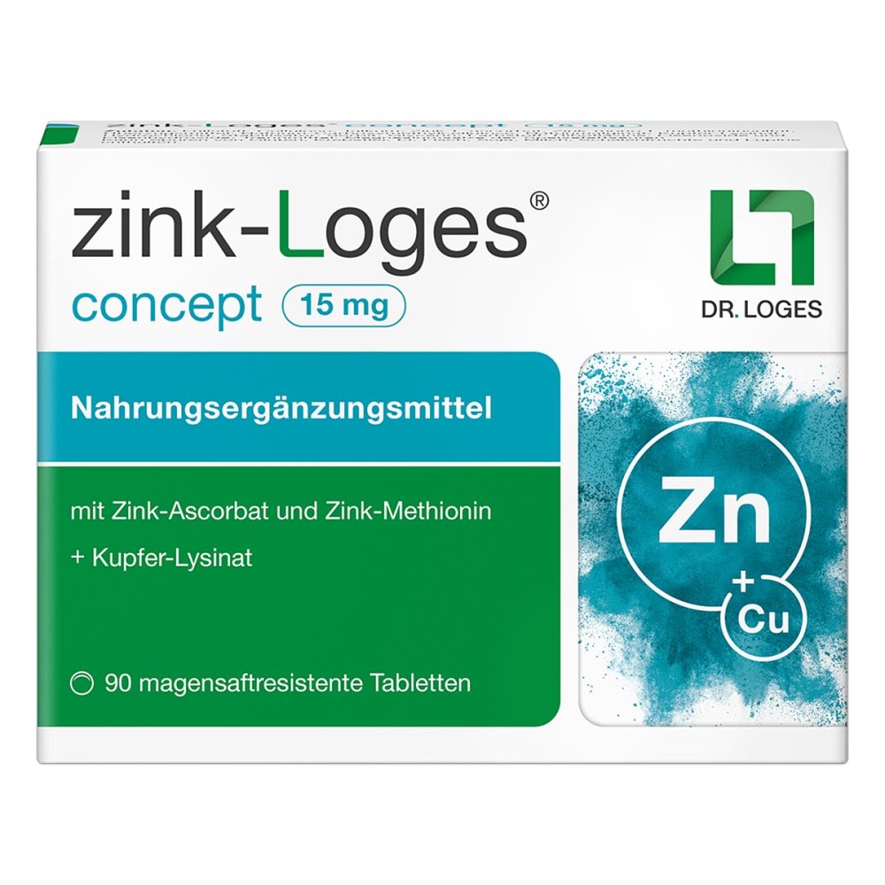 Dr. Loges + Co. GmbH Zink-Loges Concept 15 mg magensaftres. Tabletten 18398718