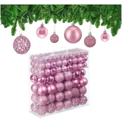 Relaxdays, Christbaumschmuck, 150-tlg. Weihnachtskugeln-Set