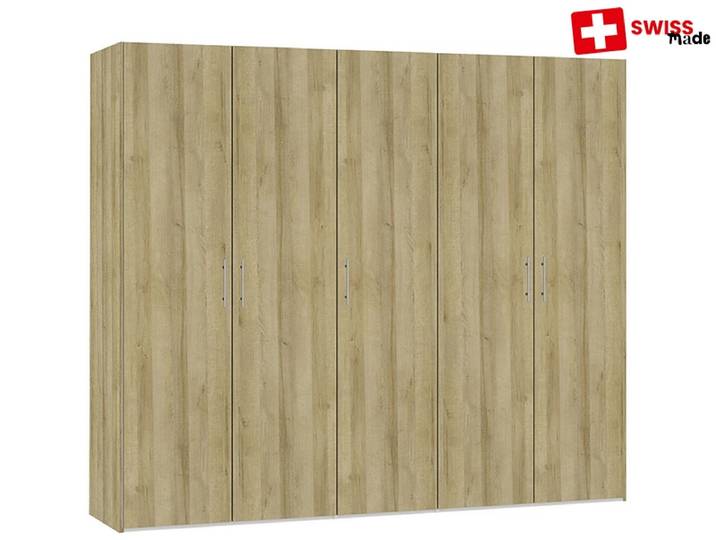 Drehtürenschrank SPIEZ eiche 5 Türen